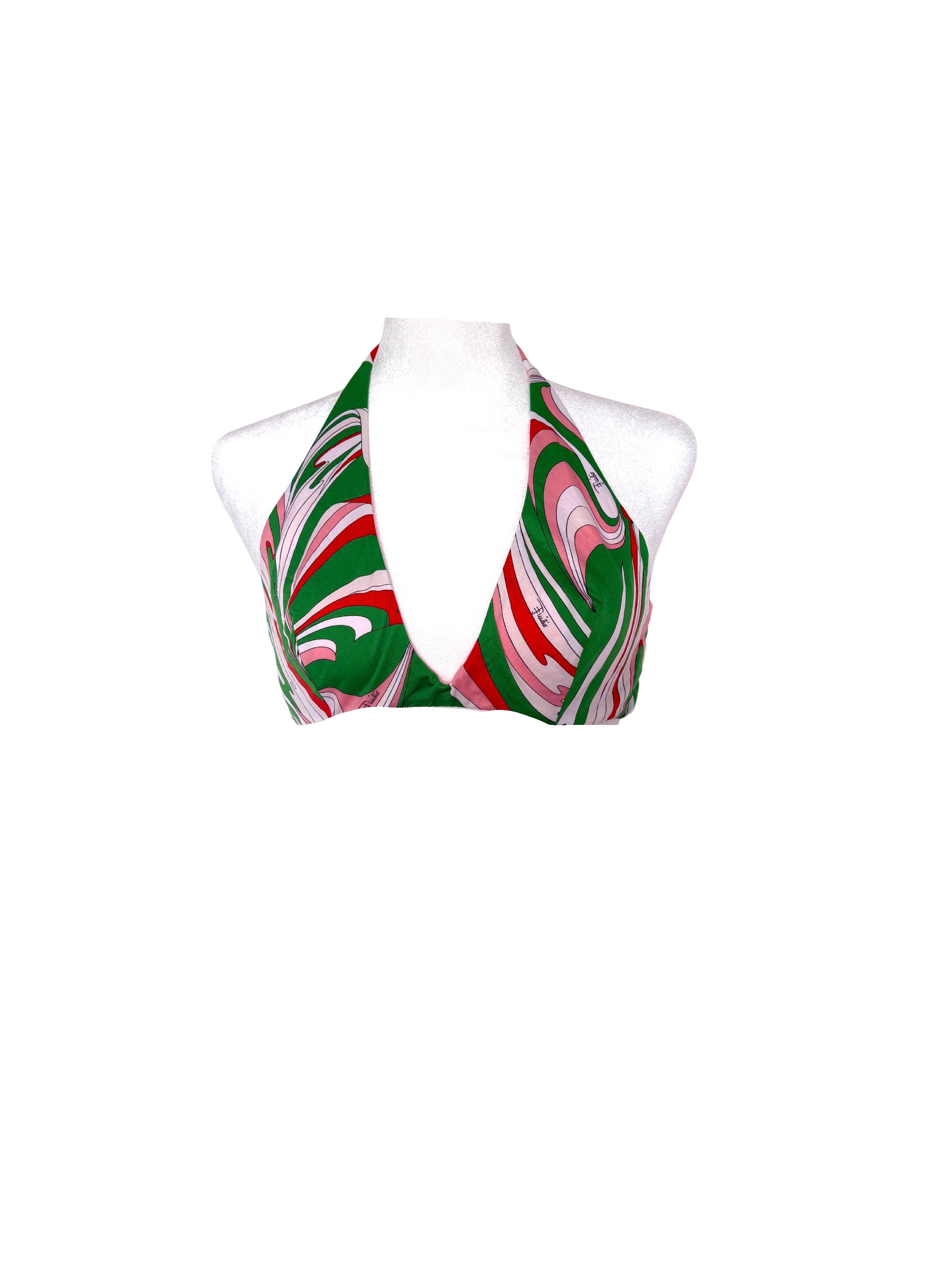 Emilio Pucci Halter Bikini Top