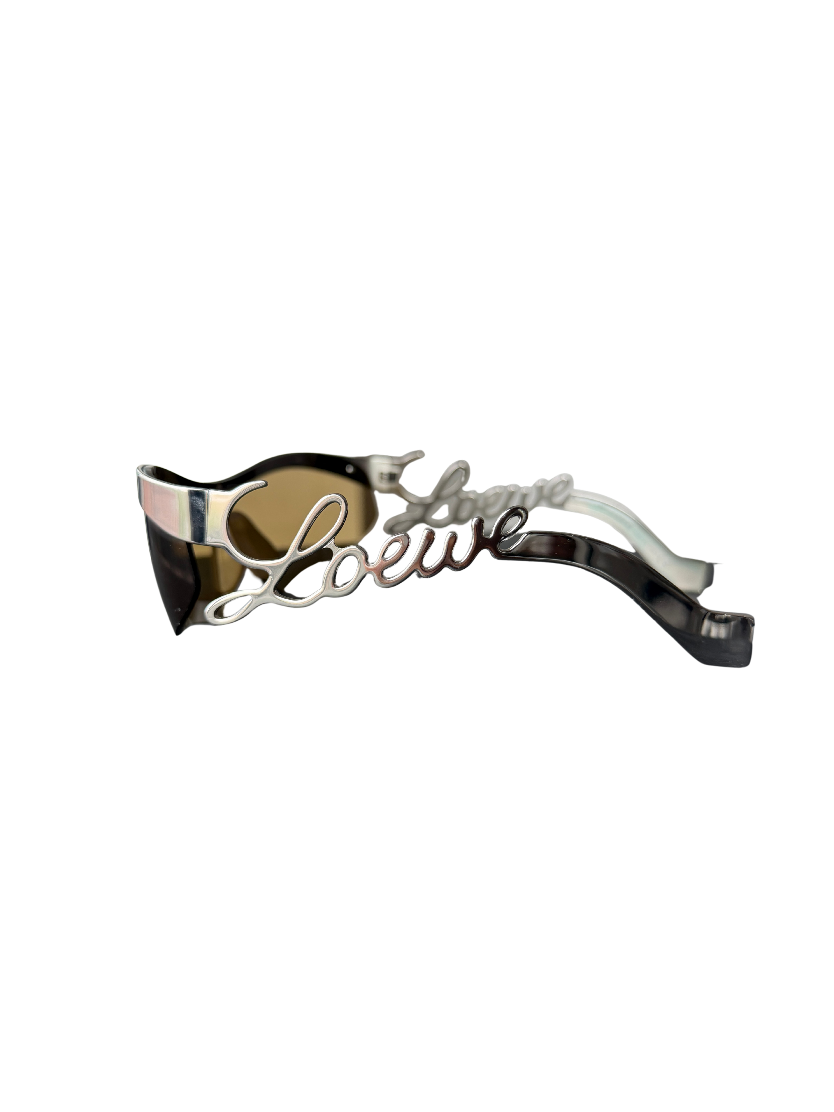 Loewe Silver Logo Mask Sunglasses