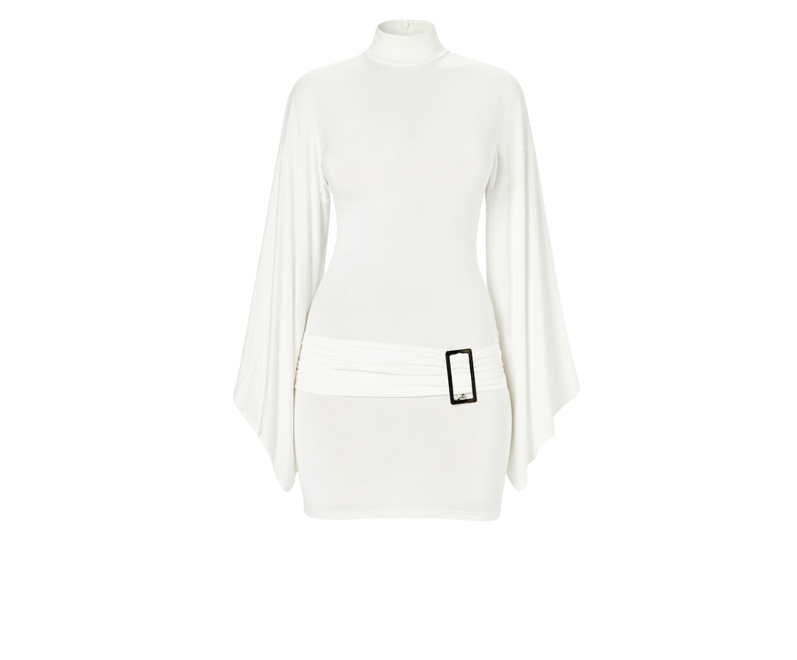 Amyshehab Buckle Mini Dress