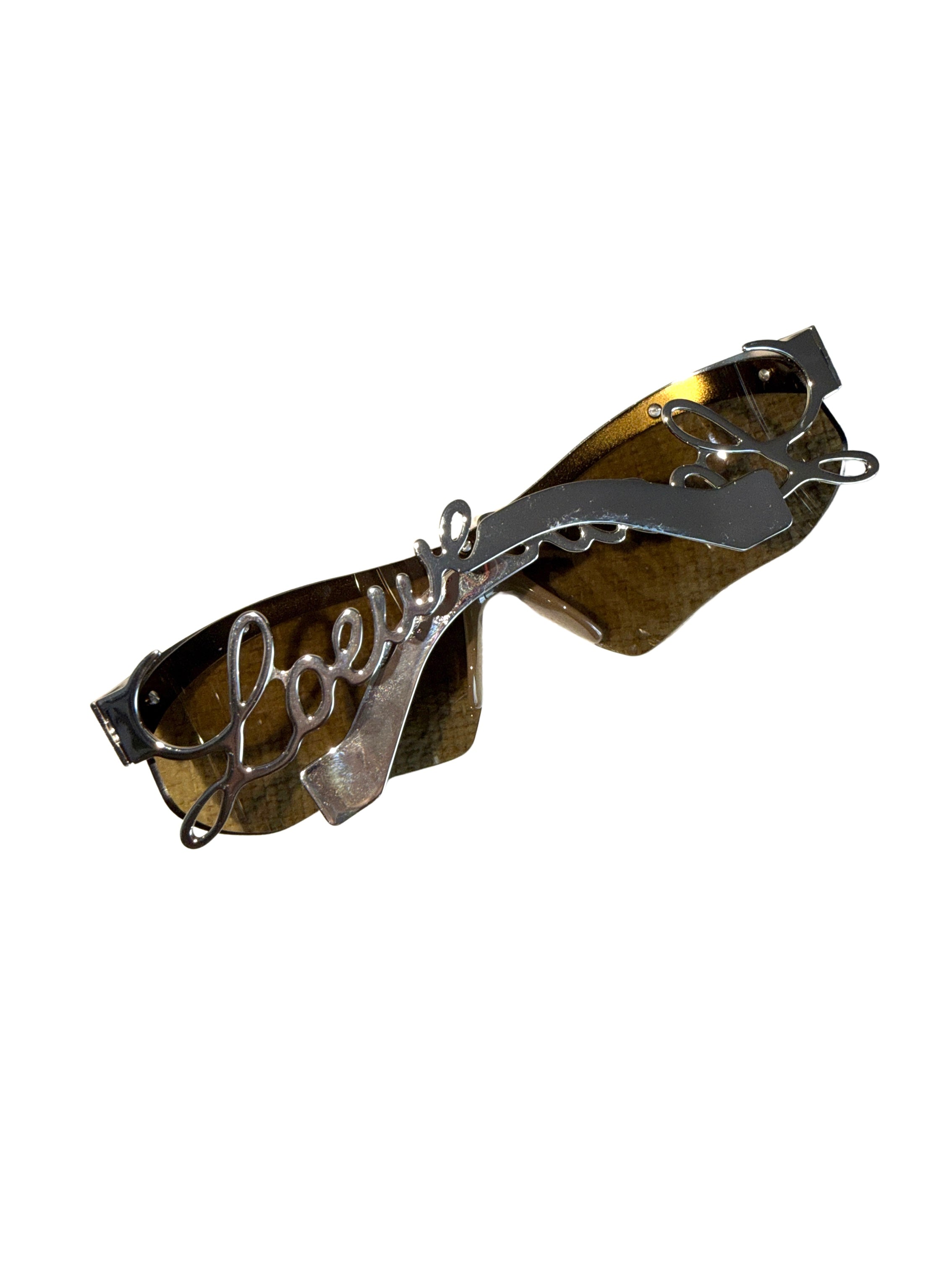 Loewe Silver Logo Mask Sunglasses