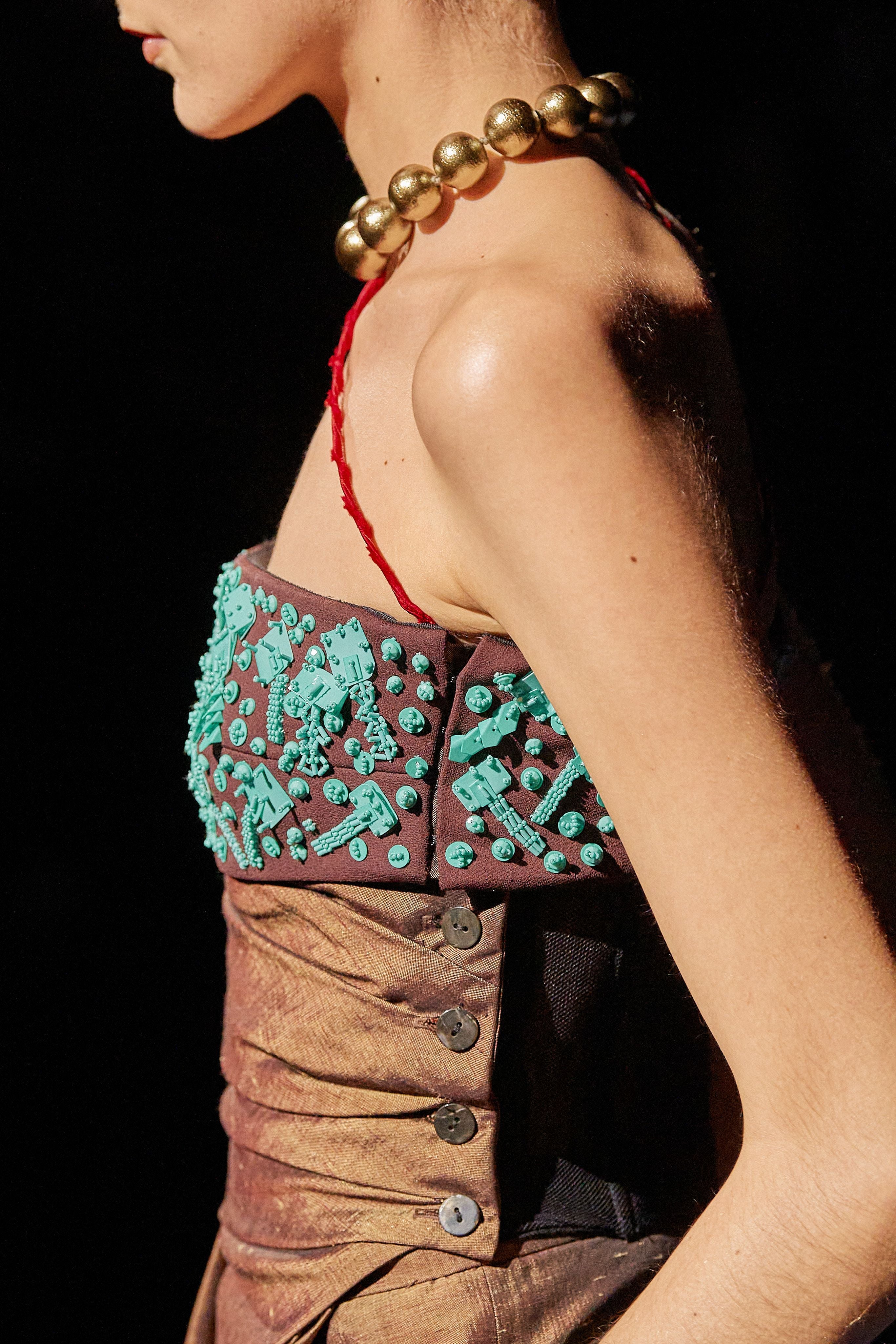 Tory Burch Beaded Runway Corset Top