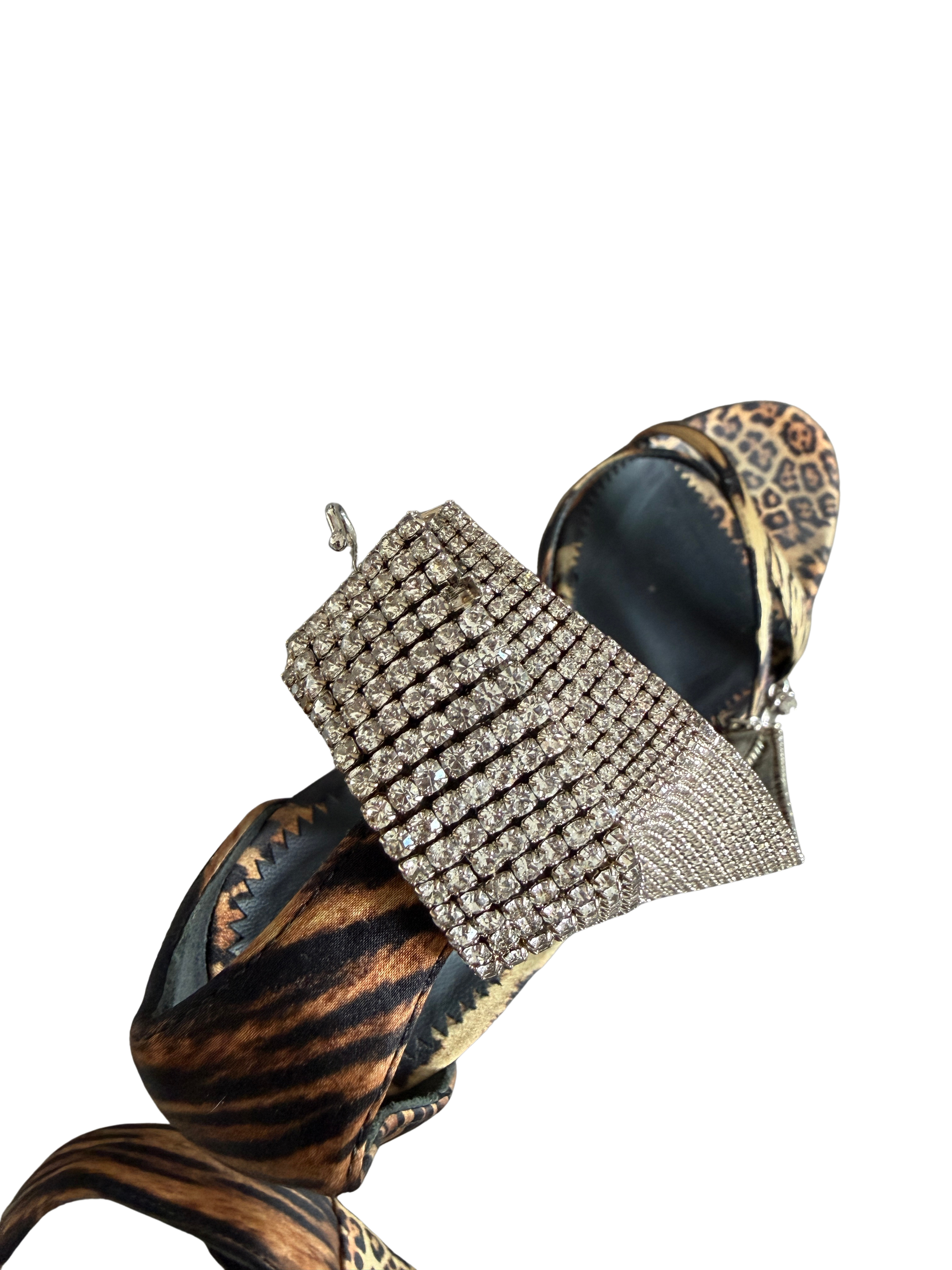Giuseppe Zanotti Crystal Leopard Heel