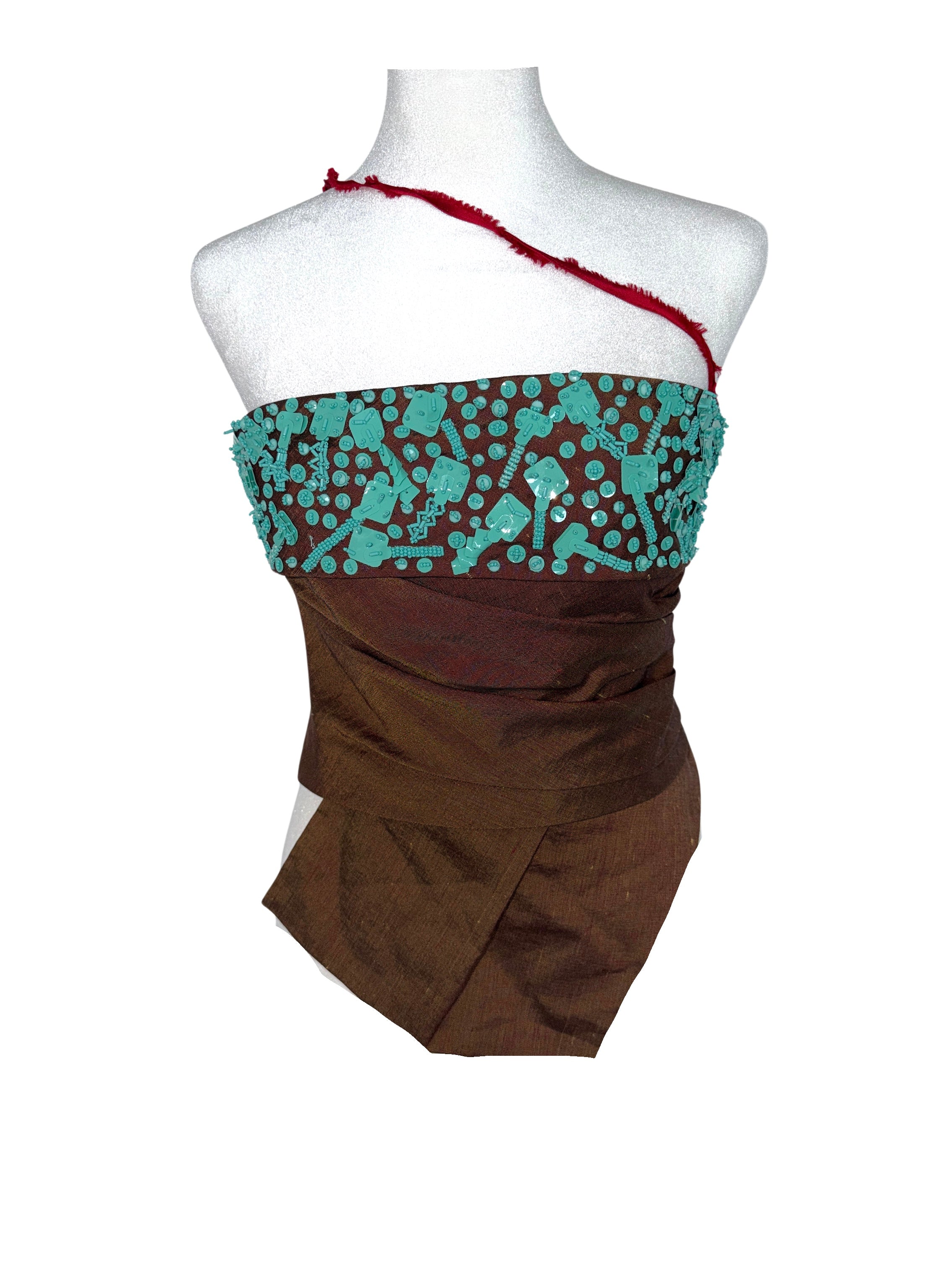 Tory Burch Beaded Runway Corset Top