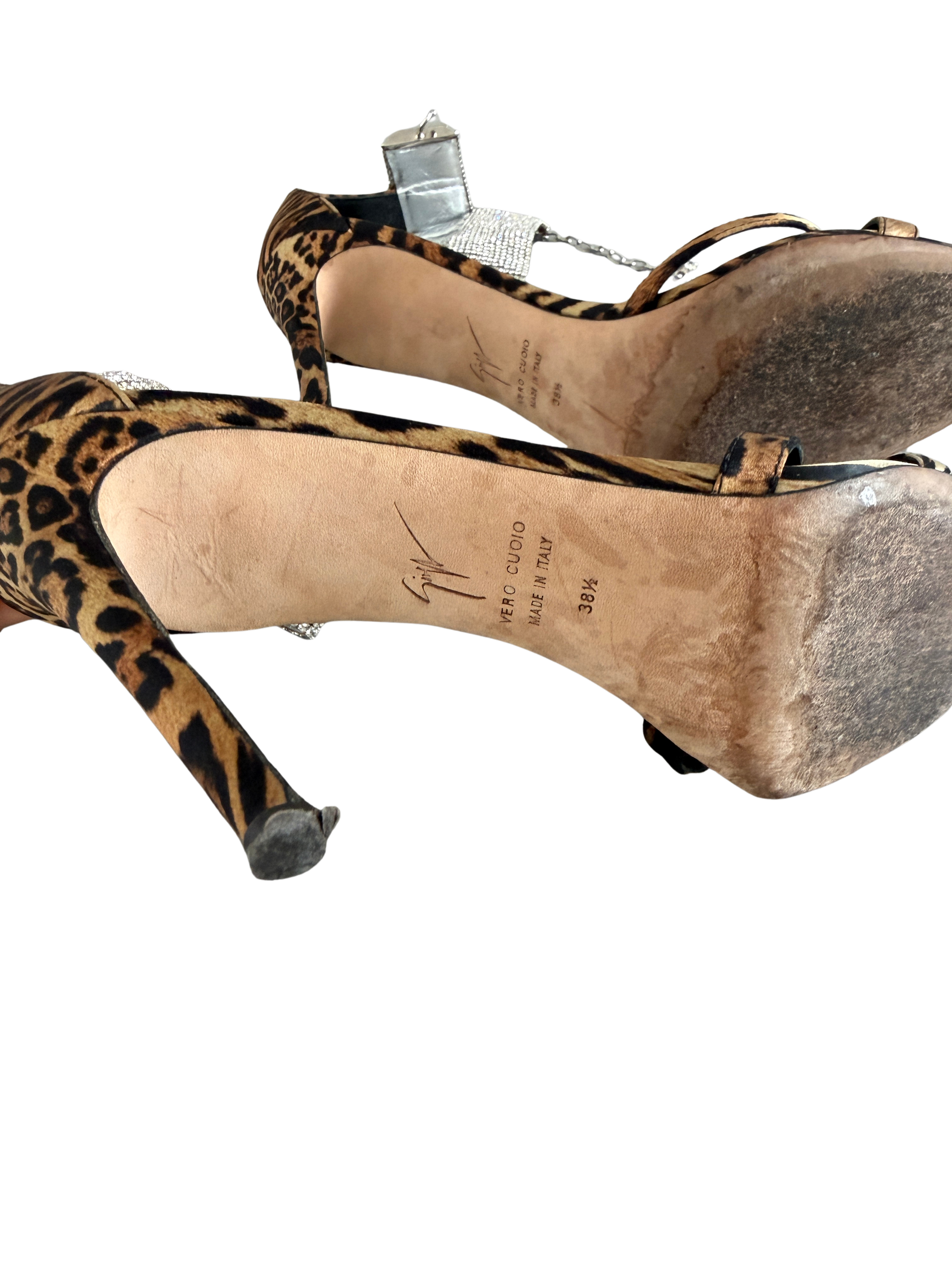 Giuseppe Zanotti Crystal Leopard Heel